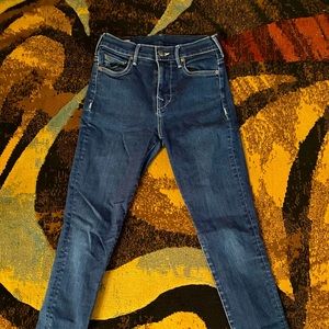 True Religion Halle High Rise Super Skinny Jeans Sz 24 Med Blue